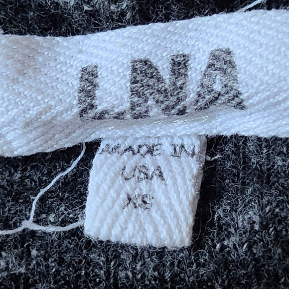 LNA Revolve Heather Gray Uneven Asymmetrical Hem Knit Top Women's Size XS - Picture 10 of 12